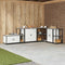 vidaXL Kitchen Storage Shelf with Shelf with Storage White Steel