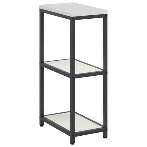 vidaXL Kitchen Storage Shelf with Shelf with Storage White Steel