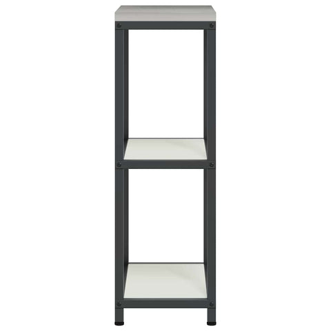 vidaXL Kitchen Storage Shelf with Shelf with Storage White Steel