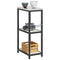 vidaXL Kitchen Storage Shelf with Shelf with Storage White Steel