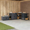 vidaXL Kitchen Storage Shelf with Shelf with Storage Anthracite Steel
