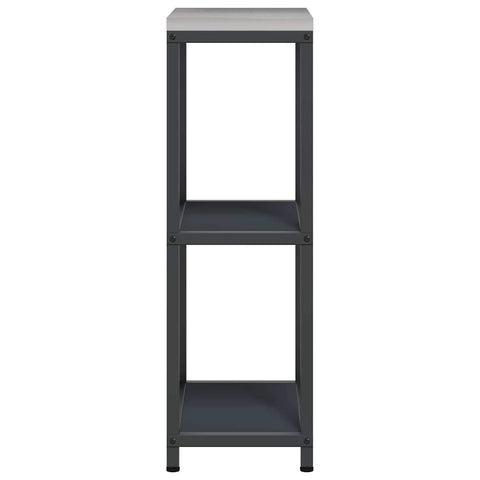 vidaXL Kitchen Storage Shelf with Shelf with Storage Anthracite Steel