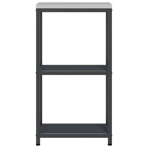 vidaXL Kitchen Storage Shelf with Shelf with Storage Anthracite Steel