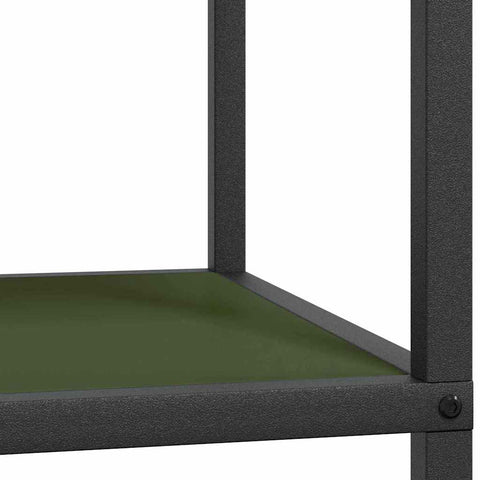 vidaXL Kitchen Storage Shelf with Shelf with Storage Olive green Steel