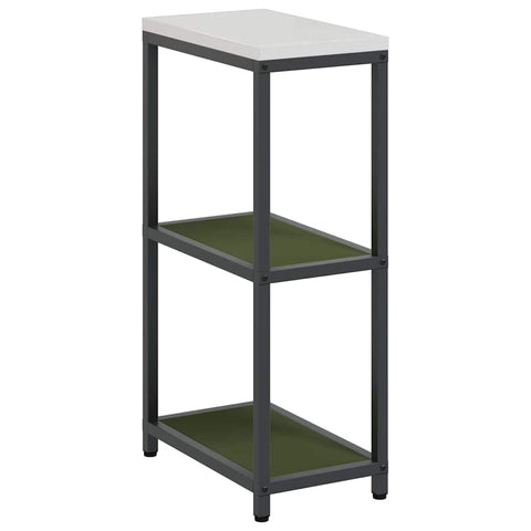 vidaXL Kitchen Storage Shelf with Shelf with Storage Olive green Steel