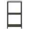 vidaXL Kitchen Storage Shelf with Shelf with Storage Olive green Steel