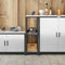 vidaXL Kitchen Storage Shelf with Shelf Silver Stainless steel
