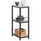 vidaXL Kitchen Storage Shelf with Shelf Silver Galvanised steel