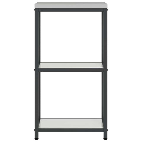vidaXL Kitchen Storage Shelf with Shelf Silver Galvanised steel