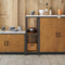 vidaXL Kitchen Storage Shelf with Shelf Rusty Weathering steel