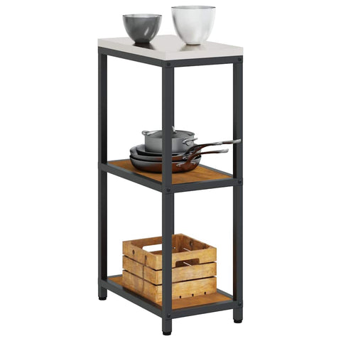 vidaXL Kitchen Storage Shelf with Shelf Rusty Weathering steel