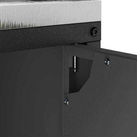 vidaXL Kitchen Storage Cabinet with Shelf with Storage Black Steel