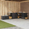 vidaXL Kitchen Storage Cabinet with Shelf with Storage Black Steel