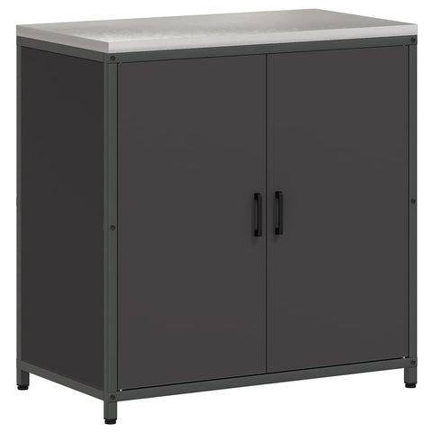 vidaXL Kitchen Storage Cabinet with Shelf with Storage Black Steel