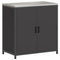 vidaXL Kitchen Storage Cabinet with Shelf with Storage Black Steel