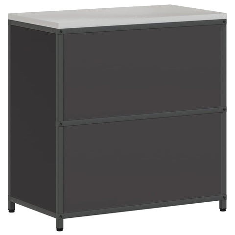 vidaXL Kitchen Storage Cabinet with Shelf with Storage Black Steel