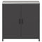 vidaXL Kitchen Storage Cabinet with Shelf with Storage Black Steel