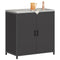 vidaXL Kitchen Storage Cabinet with Shelf with Storage Black Steel
