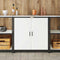 vidaXL Kitchen Storage Cabinet with Shelf with Storage White Steel