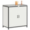 vidaXL Kitchen Storage Cabinet with Shelf with Storage White Steel