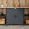 vidaXL Kitchen Storage Cabinet with Shelf with Door Anthracite Steel