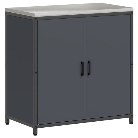 vidaXL Kitchen Storage Cabinet with Shelf with Door Anthracite Steel