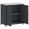vidaXL Kitchen Storage Cabinet with Shelf with Door Anthracite Steel