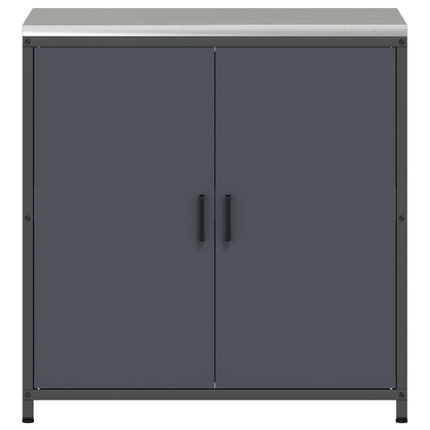 vidaXL Kitchen Storage Cabinet with Shelf with Door Anthracite Steel