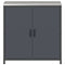 vidaXL Kitchen Storage Cabinet with Shelf with Door Anthracite Steel