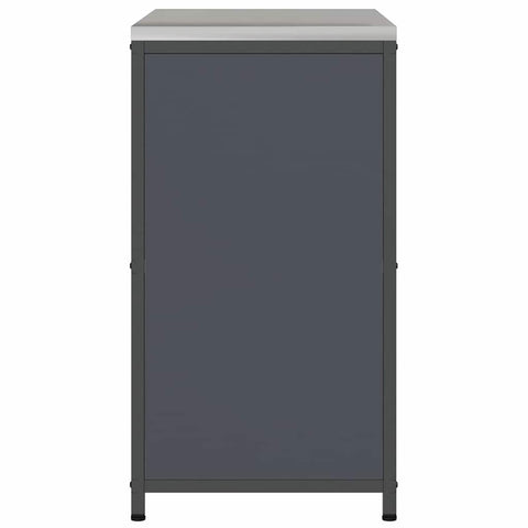 vidaXL Kitchen Storage Cabinet with Shelf with Door Anthracite Steel