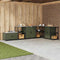 vidaXL Kitchen Storage Cabinet with Shelf with Door Olive green Steel