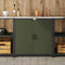 vidaXL Kitchen Storage Cabinet with Shelf with Door Olive green Steel