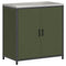 vidaXL Kitchen Storage Cabinet with Shelf with Door Olive green Steel