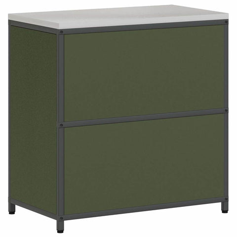 vidaXL Kitchen Storage Cabinet with Shelf with Door Olive green Steel