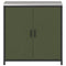 vidaXL Kitchen Storage Cabinet with Shelf with Door Olive green Steel