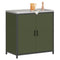 vidaXL Kitchen Storage Cabinet with Shelf with Door Olive green Steel
