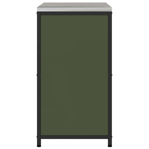 vidaXL Kitchen Storage Cabinet with Shelf with Door Olive green Steel