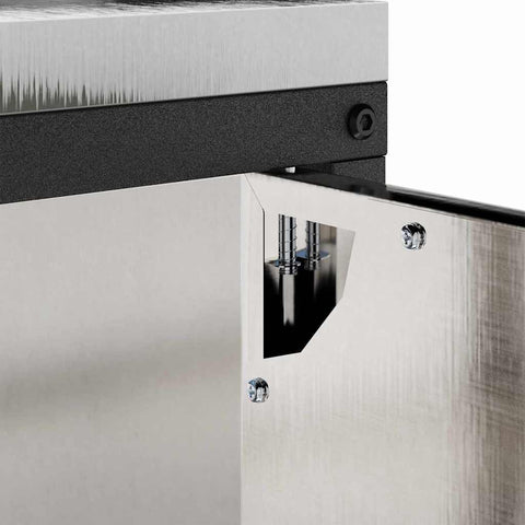vidaXL Kitchen Storage Cabinet with Shelf with Storage with Door Silver Stainless steel
