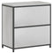 vidaXL Kitchen Storage Cabinet with Shelf with Storage with Door Silver Stainless steel