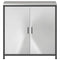 vidaXL Kitchen Storage Cabinet with Shelf with Storage with Door Silver Stainless steel