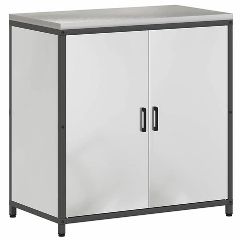 vidaXL Kitchen Storage Cabinet with Shelf Silver Galvanised steel