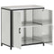 vidaXL Kitchen Storage Cabinet with Shelf Silver Galvanised steel