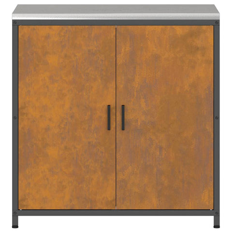 vidaXL Kitchen Storage Cabinet with Shelf Rusty Weathering steel