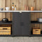 vidaXL Kitchen Storage Cabinet with Shelf with Storage Black Steel