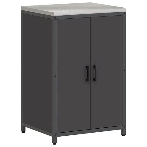 vidaXL Kitchen Storage Cabinet with Shelf with Storage Black Steel