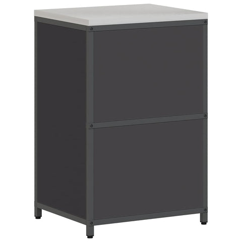 vidaXL Kitchen Storage Cabinet with Shelf with Storage Black Steel