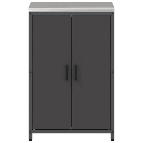 vidaXL Kitchen Storage Cabinet with Shelf with Storage Black Steel