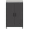 vidaXL Kitchen Storage Cabinet with Shelf with Storage Black Steel
