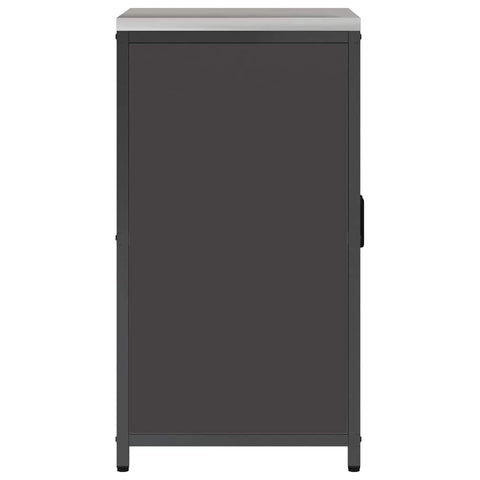 vidaXL Kitchen Storage Cabinet with Shelf with Storage Black Steel