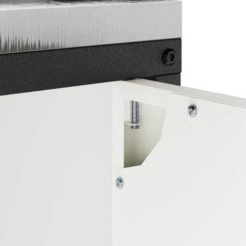 vidaXL Kitchen Storage Cabinet with Shelf with Storage White Steel